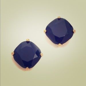 Kate Spade Small Square Stud Earrings in Navy